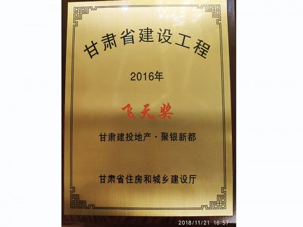 甘肅省建設(shè)工程2016年飛天獎(jiǎng)